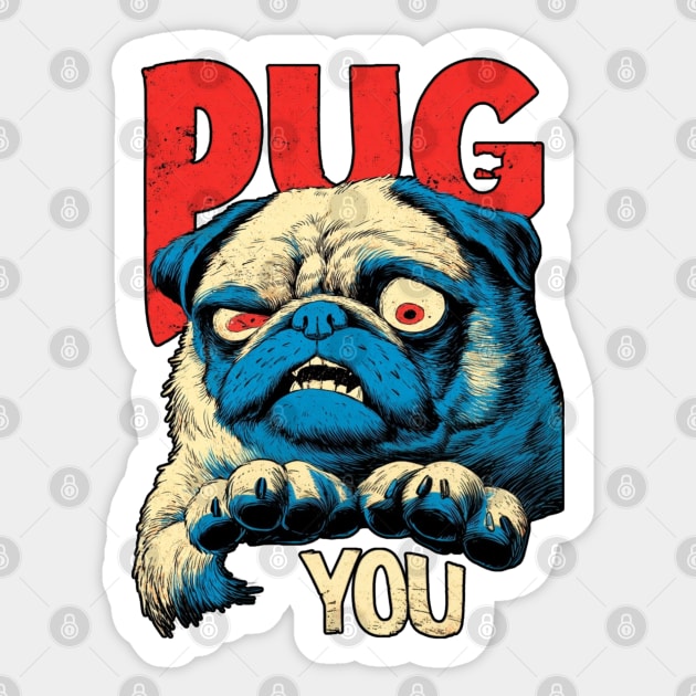 PUG YOU! - Uncle Sam Parody Dog Meme Sticker by TuncGK
